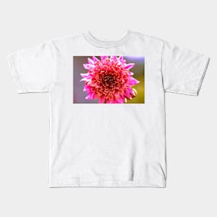 Pink powder-puff dahlia Kids T-Shirt